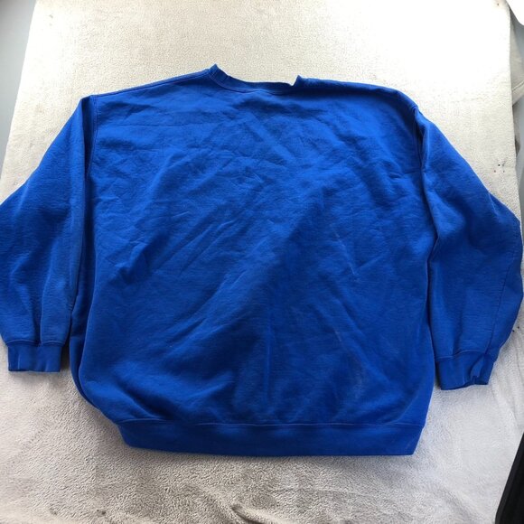 Gildan Mens Sweatshirt 5XL Crewneck Blue Heavy Blend Pullover Classic FLAWS - Picture 15 of 15